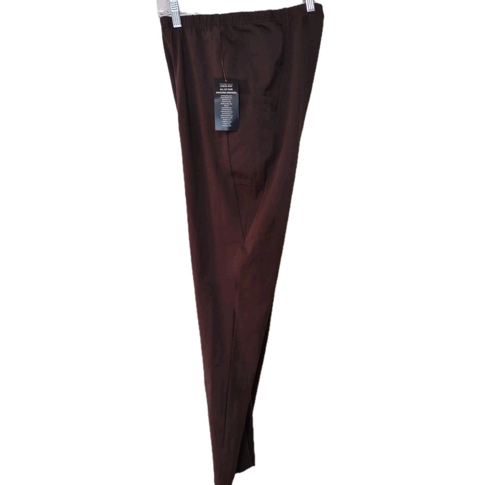 Pants Woman Within Brown 14/16 M Cotton Spandex Stretch Casual Pockets Norm Core